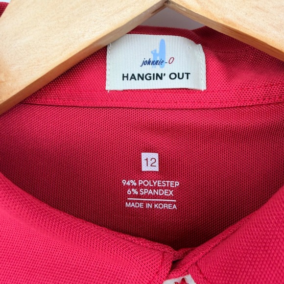 Johnnie-O Kids Hangin Out Polo Shirts Lot of 2 Red Blue Size 12 Short Sleeve - Picture 4 of 7